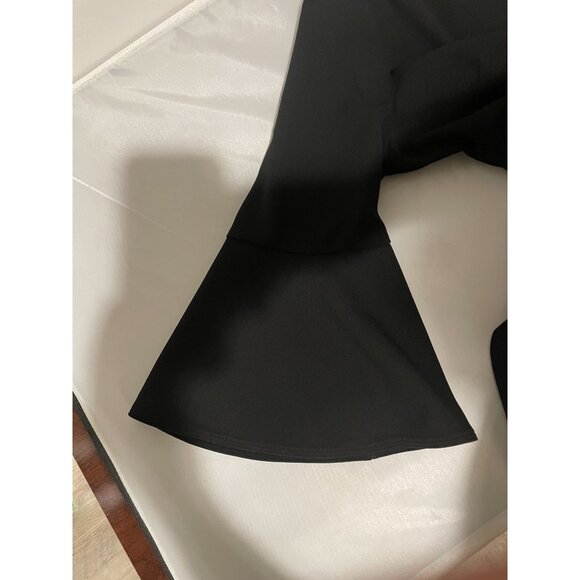 Jessica H Black Bell Sleeve Dress Size 14 94% Polyester 6% Spandex - Picture 10 of 16